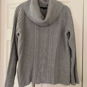 Gray Sweater Cowl Neck by Jeanne Pierre size M